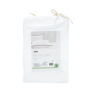 Informa Set 2 Pcs King Sarung Bantal Bamboo - Putih Off