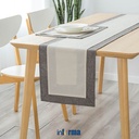Informa Set 5 Pcs Table Runner & Tatakan Piring Linen - Abu-Abu