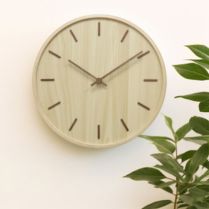 Informa 30 cm Jam Dinding Wooden 8A - Cokelat Natural