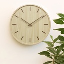 Informa 30 cm Jam Dinding Wooden 8A - Cokelat Natural