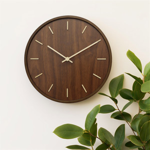 Informa 30 cm Jam Dinding Wooden 8C - Cokelat Tua