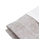 Informa 33X160 cm Table Runner Linen Border - Cokelat Taupe
