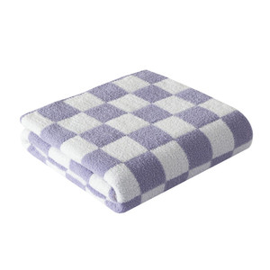 Informa 150X200 cm Selimut Polyester Velvet Checkered - Ungu Lilac