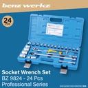 Kunci Socket Set 24PCS 1/2" inch 72 Teeth Handle / Kunci Sok / Shock