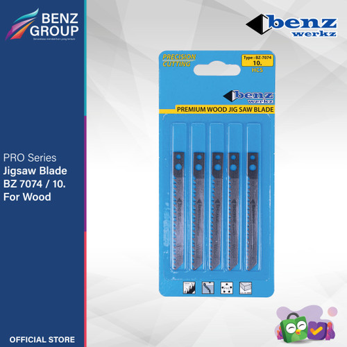 5 Pcs Mata Gergaji Kayu Jigsaw Blade No. 10 HCS Wood Benz Werkz
