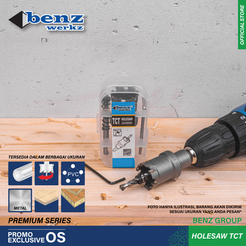 Mata Bor Holesaw TCT 65mm / Mata Bor Plong Metal Besi By Benz Werkz