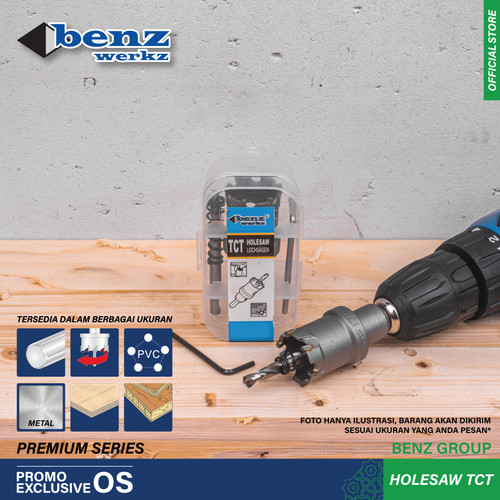 Mata Bor Holesaw TCT 51mm / Mata Bor Plong Metal Besi By Benz Werkz