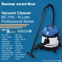 Vacuum Cleaner 15L Mesin Vakum Sedot Debu Wet & Dry BZ 7115 Benz Werkz