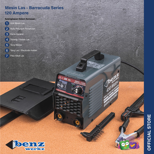 Mesin Las MMA 120A / Trafo Las / Inverter Barracuda Series Benz Werkz