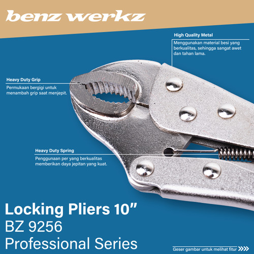 Tang Buaya 10 inch / Tang Jepit / Locking Plier Benz Werkz