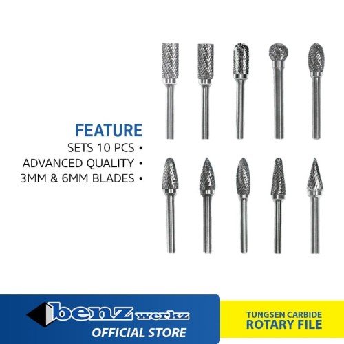 Mata Tuner Set Shank 3 & 6 mm / Tungsten Rotary Files Burr Benz Werkz