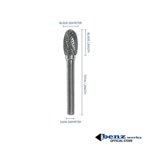 EX1016 Mata Tuner 10 mm / Tungsten Rotary Files Burr Benz Werkz