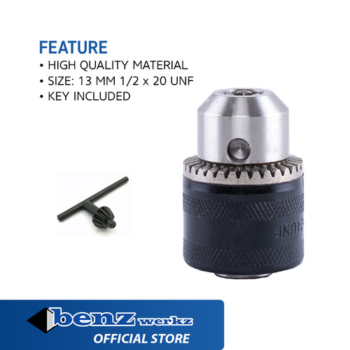 Kepala Mesin Bor / Chuck + Key by BENZ