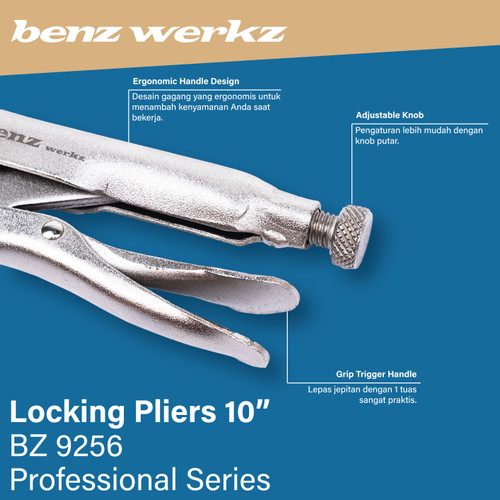 Tang Buaya 10 inch / Tang Jepit / Locking Plier Benz Werkz
