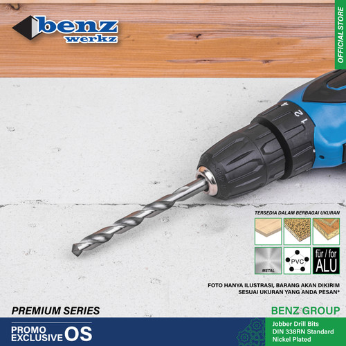 5 Pcs Mata Bor Besi HSS 13 mm / Jober HSS Drill Bits Benz Werkz