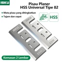 ISKU Mata Pisau Planer HSS 82mm - Pisau Mesin Serut Kayu Jointer untuk Ketam/Sugu/Mesin Pasah | Material Tahan Lama