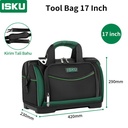 ISKU Tool Bag Besar 17 inch 1680D Kain Oxford Tas Perkakas Anti Air