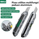 ISKU Pisau Cutter multifungsi paduan aluminium/Knife Cutter Knife Auto Lock Cutter SK5 Bahan