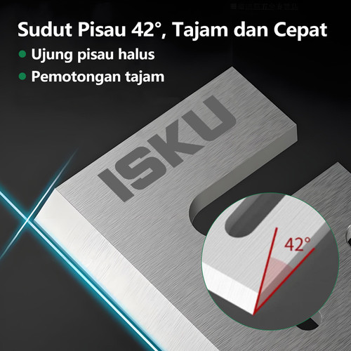 ISKU Mata Pisau Planer HSS 82mm - Pisau Mesin Serut Kayu Jointer untuk Ketam/Sugu/Mesin Pasah | Material Tahan Lama