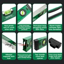 ISKU Spirit Level Waterpass Magnet Bahan paduan aluminium Ukuran 30 40 50 60 80 100CM