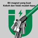 ISKU mata obeng set hex 8pcs & torx dalam 9pcs magnetic– kepala obeng untuk baut hexagon & torx, kuat dan tahan lama