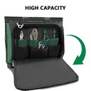 ISKU Tool Bag Besar 17 inch 1680D Kain Oxford Tas Perkakas Anti Air
