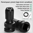 ISKU konektor mata obeng adapter impact wrench 1/2 inch ke 1/4 inch magnetic telescopic