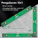 ISKU Spirit Level Waterpass Magnet Bahan paduan aluminium Ukuran 30 40 50 60 80 100CM
