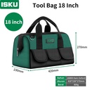 ISKU tool bag besar ukuran 18 inch 1680D tas perkakas kain oxford anti air/tools bag alat perkakas