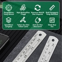 ISKU penggaris baja ukuran 15 30 50 60 100 cm penggaris presisi tinggi untuk pengukuran akurat/stainless steel ruler/penggaris besi