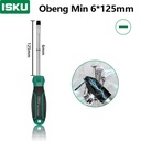 ISKU obeng mins 6*125 mm magnet /obeng set screwdriver sets perkakas/obeng super kuat chrome vanadium cocok untuk elektronik dan peralatan rumah tangga
