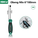 ISKU obeng mins 6*100 mm magnet /obeng set screwdriver sets perkakas/obeng super kuat chrome vanadium cocok untuk elektronik dan peralatan rumah tangga