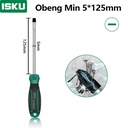 ISKU obeng mins 5*125 mm magnet /obeng set screwdriver sets perkakas/obeng super kuat chrome vanadium cocok untuk elektronik dan peralatan rumah tangga