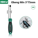 ISKU obeng mins 3*75 mm magnet /obeng set screwdriver sets perkakas/obeng super kuat chrome vanadium cocok untuk elektronik dan peralatan rumah tangga