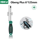 ISKU obeng plus 6*125 mm magnet /obeng set screwdriver sets perkakas/obeng super kuat chrome vanadium cocok untuk elektronik dan peralatan rumah tangga
