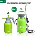 ISKU semprotan air tanaman manual/pressure sprayer 5 liter/semprotan sprayer hama/alat semprot tanaman/semprotan pompa penyiram tanaman/2 liter pressure sprayer/alat semprot tanaman