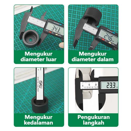 ISKU jangka sorong digital caliper lcd screen 0-150mm/vernier kaliper