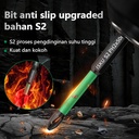 ISKU mata obeng set bolak balik 6pcs/mata obeng angin plus minus ph2 double screwdriver bits + -