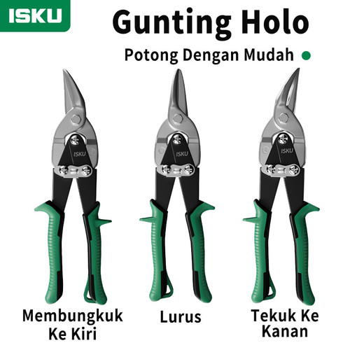 ISKU gunting seng serbaguna  gunting penerbangan 10 inch gunting holo