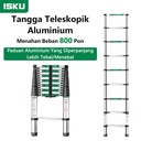ISKU tangga lipat aluminium teleskopik/single telescopic ladder