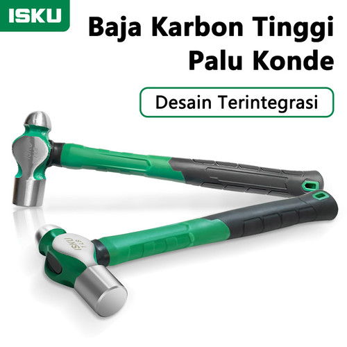 ISKU palu konde 1lb gagang karet fiber hammer ball pein hammer 1pc