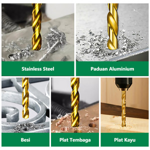 ISKU mata bor besi HSS drill bits set baja kecepatan tinggikompatibel
