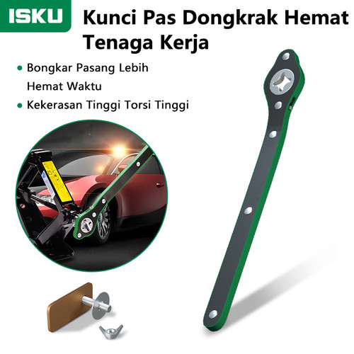 ISKU Kunci Pas Dongkrak Auto Repair Kunci Ratchet Wrench Mobil 340mm