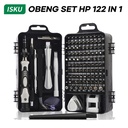 ISKU Obeng Set 122 in 1 hp full set lengkap original/Alat Bongkar HP