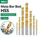 ISKU Mata Bor baja HSS Memutar Bor Mata Bor Baja Kecepatan Tinggi