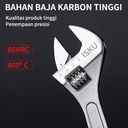 ISKU kunci inggris industri ukuran 12 inch/spanner adjustable/universal adjustable wrench tools alat perkakas
