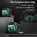 ISKU meteran 5m tape measure auto lock meteran tukang karet tahan air alat ukur