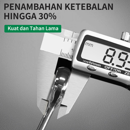 ISKU Kunci ring pas 8/9/10/11/12/13/14/17/18/19/21/22/24 mm Kunci Ring set lengkap Combination Spanner Wrench Kombinasi/plum blossom open end combination wrench olak balik spanner wrench
