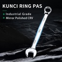 ISKU Kunci ring pas 27 mm bolak balik spanner wrench bahan baja chrome vanadium/plum blossom open end combination wrench