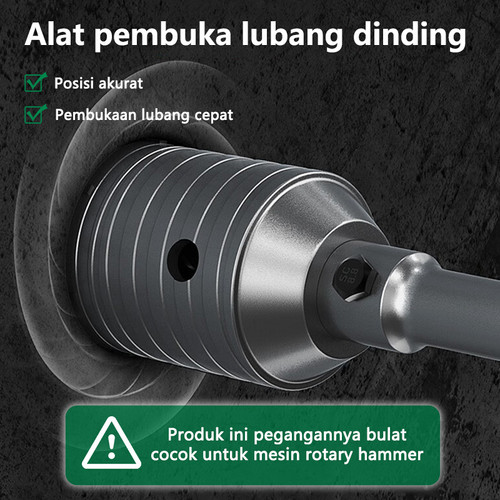 ISKU Mata Bor hole saw beton lubang tembok beton/hollow core saw beton/pelubang beton tembok pipa drill bit perkakas alat pertukangan 30 40 50 60 65 80 90 mm full set